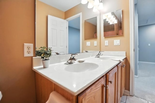 4048 Frye Park Cir, Mason, OH 45040 - bathroom featuring double vanity and baseboards