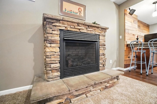 4048 Frye Park Cir, Mason, OH 45040 - detailed view of a fireplace and wood finished floors