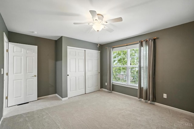 4048 Frye Park Cir, Mason, OH 45040 - unfurnished bedroom featuring carpet flooring, a closet, and a ceiling fan