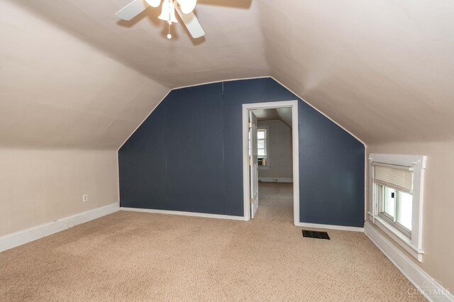 5653 Prosser Ave, Elmwood Place, OH 45216 - bonus room featuring ceiling fan, lofted ceiling, and carpet