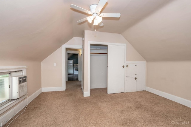 5653 Prosser Ave, Elmwood Place, OH 45216 - additional living space featuring carpet, a ceiling fan, and lofted ceiling