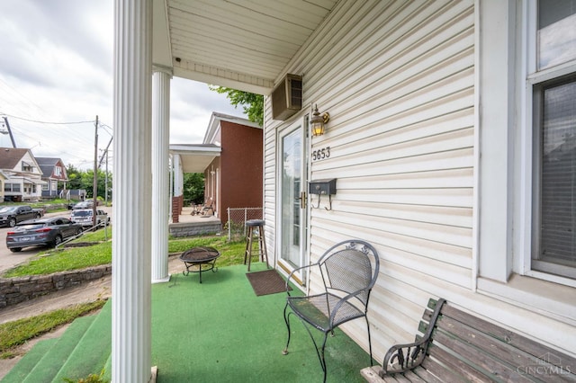 5653 Prosser Ave, Elmwood Place, OH 45216 - view of patio featuring a fire pit