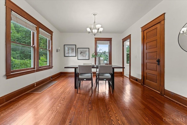 3131 Troy Ave, Cincinnati, OH 45213 - dining space featuring a chandelier and wood-type flooring
