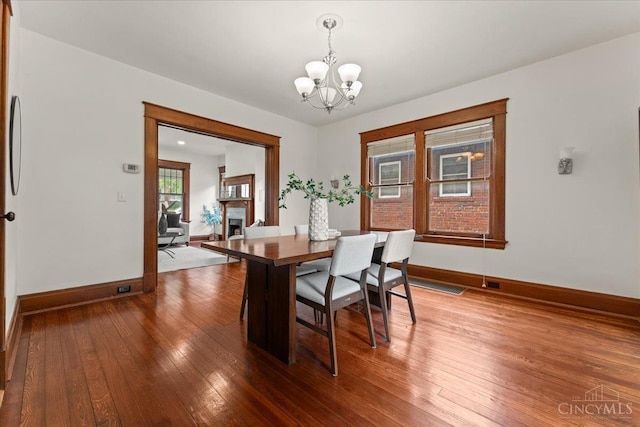 3131 Troy Ave, Cincinnati, OH 45213 - dining space featuring a chandelier and hardwood / wood-style flooring