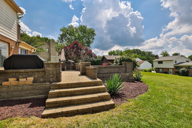 5681 Thomaridge Ct, Green Twp, OH 45248 - view of grassy yard with a residential view and a patio