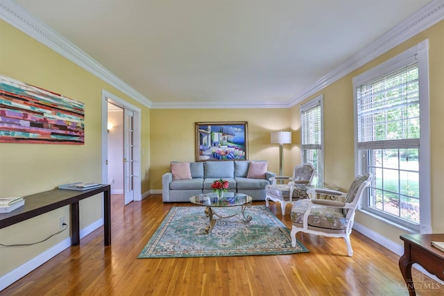 5681 Thomaridge Ct, Green Twp, OH 45248 - living area featuring wood finished floors and ornamental molding