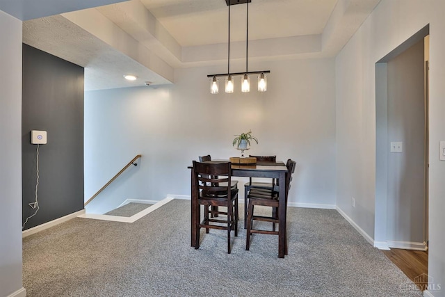4282 Hickory Park Ln, Batavia Twp, OH 45103 - dining room featuring carpet and a tray ceiling