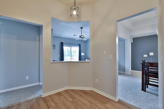 4282 Hickory Park Ln, Batavia Twp, OH 45103 - unfurnished dining area featuring wood finished floors and ceiling fan