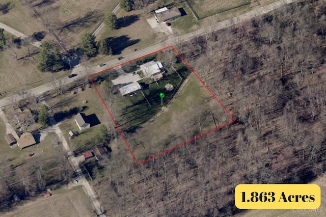 3008 State Route 133, Bethel, OH 45106 - aerial view of property's location featuring property boundaries highlighted