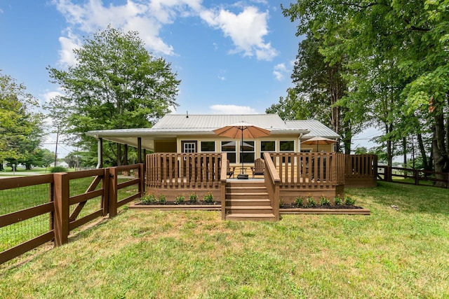 3008 State Route 133, Bethel, OH 45106 - back of house with a deck and a metal roof
