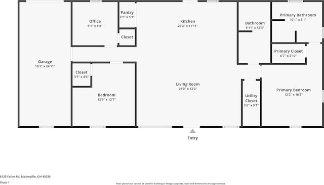 8135 Faller Rd, Hamilton Twp, OH 45039 - view of property floor plan