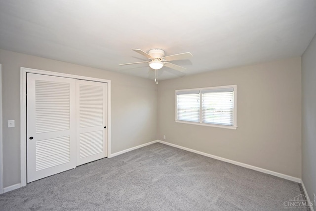 64 Craig Dr, Hamilton, OH 45013 - unfurnished bedroom with a closet, carpet flooring, and ceiling fan