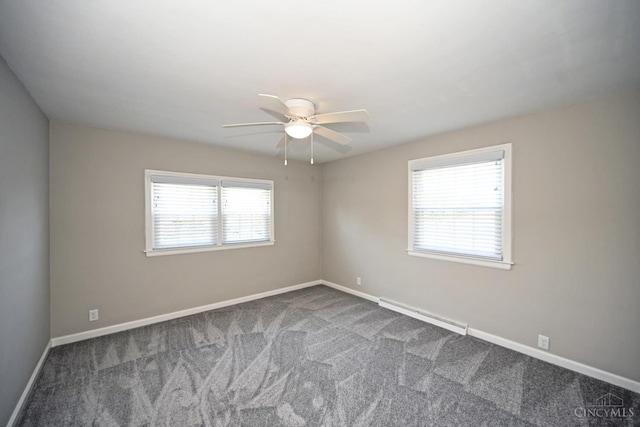 64 Craig Dr, Hamilton, OH 45013 - carpeted spare room with baseboard heating and ceiling fan