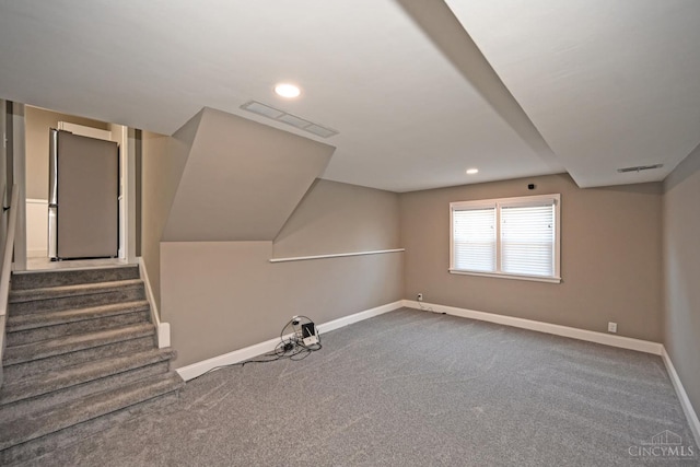 64 Craig Dr, Hamilton, OH 45013 - additional living space featuring carpet, stairs, and recessed lighting