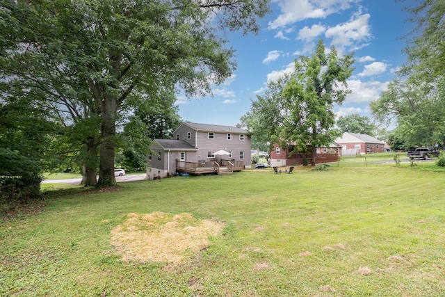 3340 Algus Ln, Green Twp, OH 45248 - view of yard featuring a deck