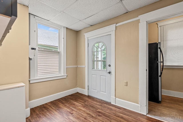 5824 Saranac Ave, Cincinnati, OH 45224 - entrance foyer featuring wood finished floors and a paneled ceiling