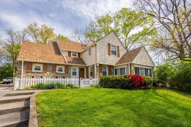 1744 Northampton Dr, Cincinnati, OH 45237 - view of front of home featuring stone siding and a chimney