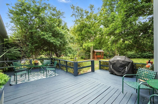 1092 Fox Run Rd, Miami Twp, OH 45150 - wooden deck featuring area for grilling