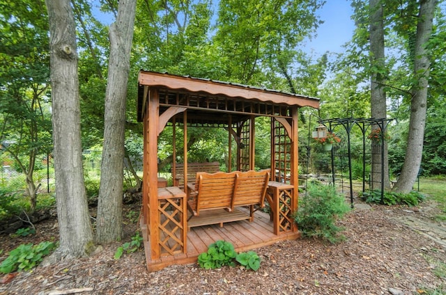 1092 Fox Run Rd, Miami Twp, OH 45150 - wooden deck with an outdoor hangout area and a gazebo