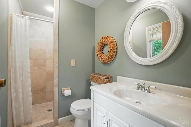 1092 Fox Run Rd, Miami Twp, OH 45150 - bathroom with vanity, a tile shower, and tile patterned floors