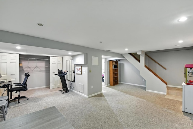 8538 Sunmont Dr, Anderson Twp, OH 45255 - carpeted office space with recessed lighting and baseboards