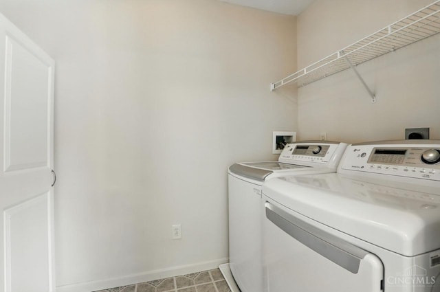 2317 Garrison Dr, Springfield Twp, OH 45231 - washroom with washing machine and clothes dryer and baseboards