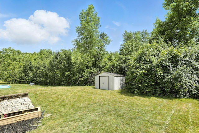 2317 Garrison Dr, Springfield Twp, OH 45231 - view of grassy yard featuring a storage unit