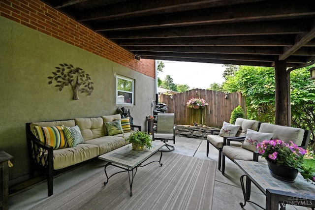 7423 View Place Dr, Springfield Twp, OH 45224 - deck with an outdoor living space and a patio area