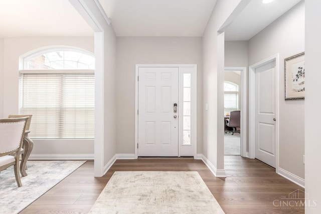 9302 W Meadow Dr, West Chester, OH 45069 - foyer entrance with wood finished floors and baseboards