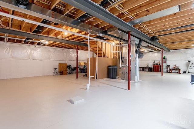 9302 W Meadow Dr, West Chester, OH 45069 - unfinished basement with heating unit