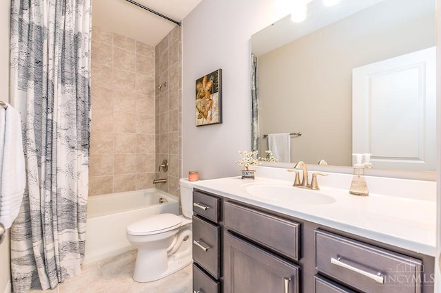 9302 W Meadow Dr, West Chester, OH 45069 - bathroom featuring vanity, shower / bath combo, and tile patterned floors