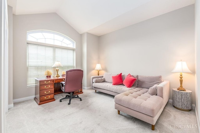 9302 W Meadow Dr, West Chester, OH 45069 - office area with light carpet and vaulted ceiling