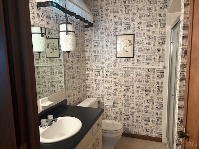 44 Strathmore Blvd, Athens, OH 45701 - bathroom featuring vanity and wallpapered walls