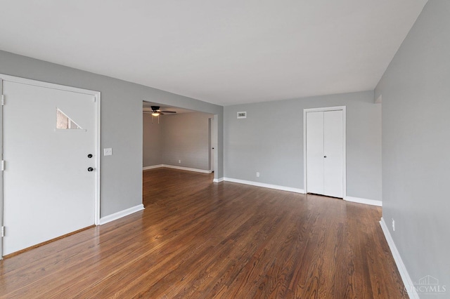 5611 Glengate Ln, Cincinnati, OH 45212 - empty room with wood finished floors and ceiling fan