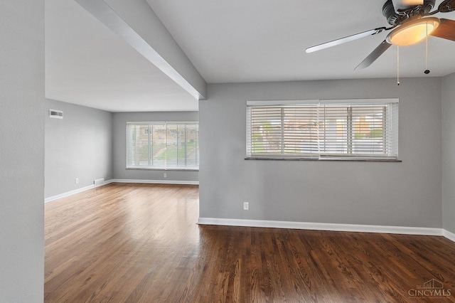 5611 Glengate Ln, Cincinnati, OH 45212 - unfurnished room with plenty of natural light, wood finished floors, and ceiling fan