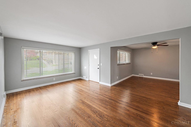 5611 Glengate Ln, Cincinnati, OH 45212 - spare room with a ceiling fan and wood finished floors