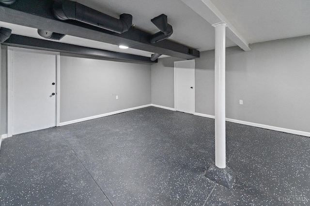 5611 Glengate Ln, Cincinnati, OH 45212 - finished basement with baseboards