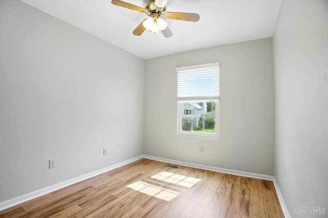 4653 Cardinal Dr, Union Twp, OH 45244 - spare room with light wood finished floors and ceiling fan