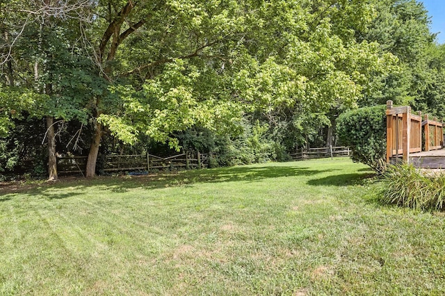 4653 Cardinal Dr, Union Twp, OH 45244 - fenced backyard with a view of trees