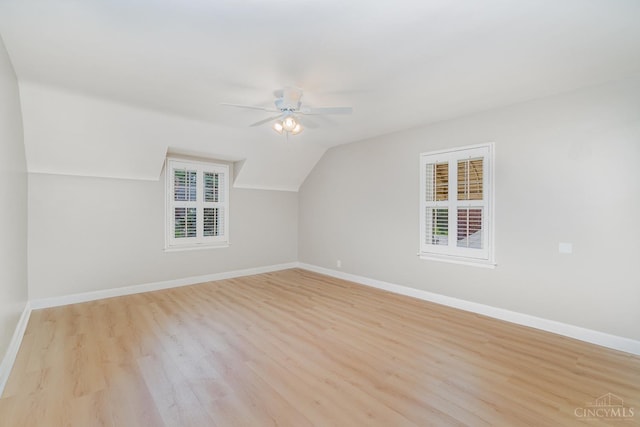 1427 Beaverton Ave, Cincinnati, OH 45237 - bonus room featuring ceiling fan, light wood-style flooring, and vaulted ceiling