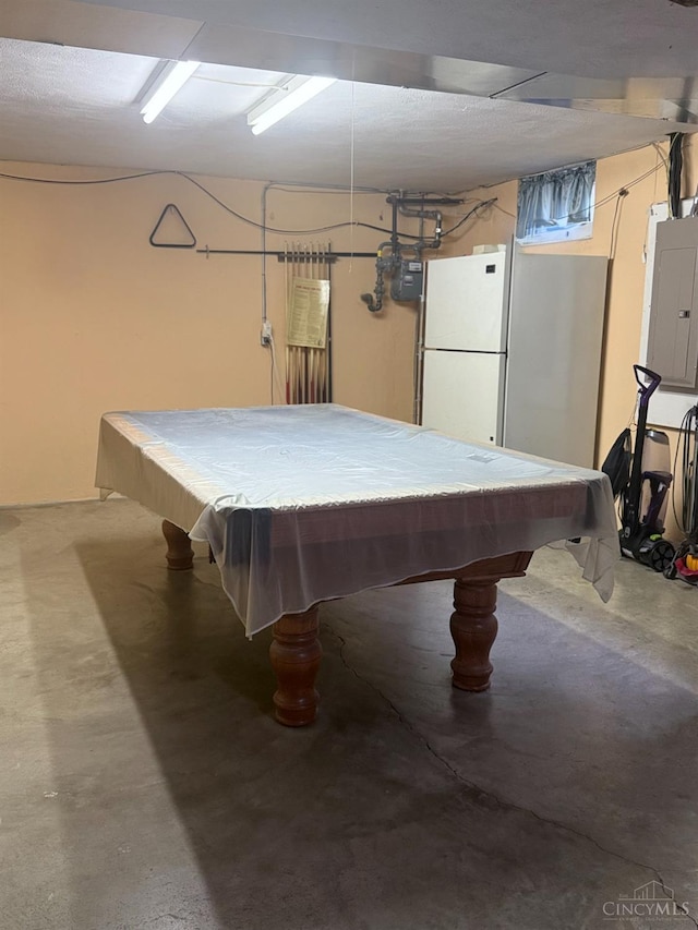 1107 Covedale Ave, Cincinnati, OH 45238 - game room featuring electric panel, concrete floors, and pool table