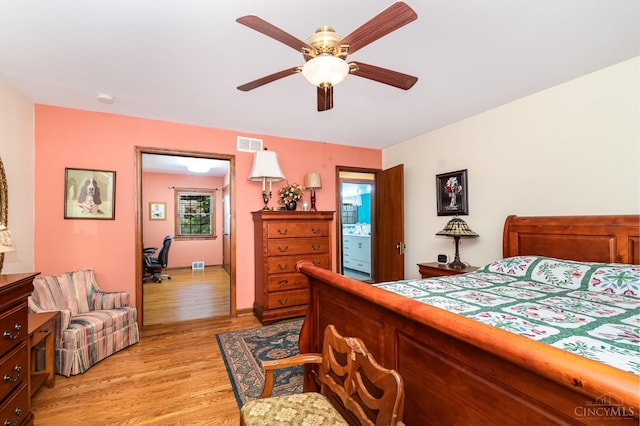 1107 Covedale Ave, Cincinnati, OH 45238 - bedroom with light wood-type flooring and ceiling fan