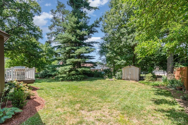 1107 Covedale Ave, Cincinnati, OH 45238 - view of yard featuring a storage shed and a deck