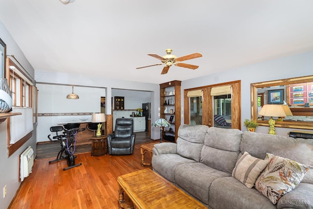 1107 Covedale Ave, Cincinnati, OH 45238 - living room with a ceiling fan and light wood-style floors