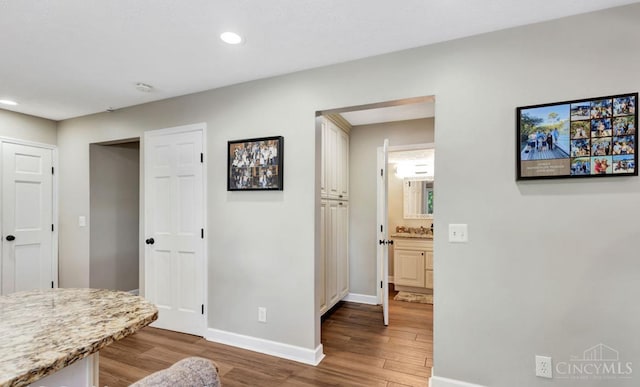 5817 Countryview Ter, Delhi Twp, OH 45233 - dining space featuring wood finished floors and recessed lighting