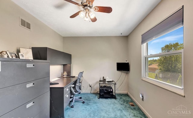 5817 Countryview Ter, Delhi Twp, OH 45233 - office featuring carpet and ceiling fan