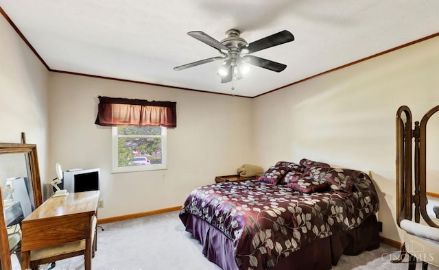 5817 Countryview Ter, Delhi Twp, OH 45233 - bedroom with carpet floors, ornamental molding, and a ceiling fan