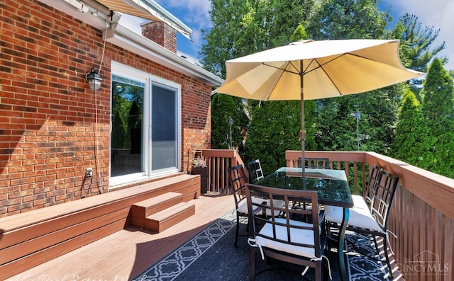 5817 Countryview Ter, Delhi Twp, OH 45233 - wooden terrace featuring outdoor dining space