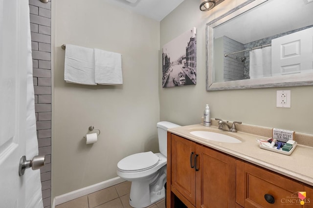 2711 Price Ave, Cincinnati, OH 45204 - bathroom with tile patterned flooring, vanity, and a shower with shower curtain