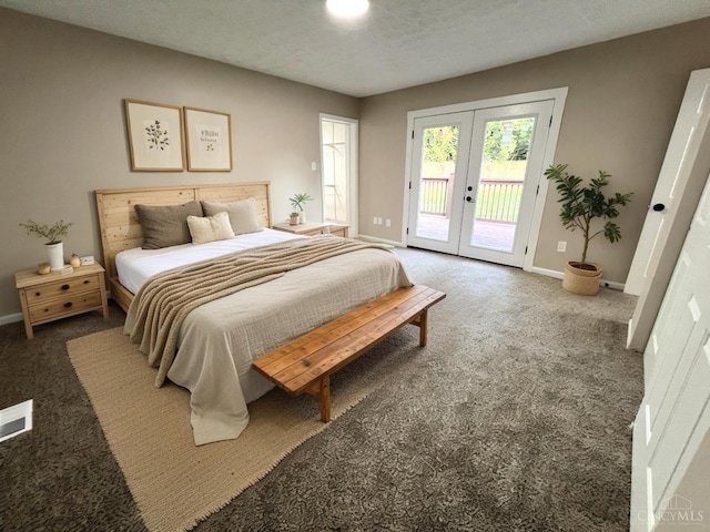176 Lakeview Dr, Monroe, OH 45044 - bedroom with french doors, carpet flooring, and access to outside